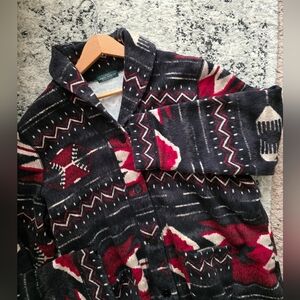 Lauren Ralph Lauren Jeans Co. Aztec Western Button Front Sweater Jacket Womens L